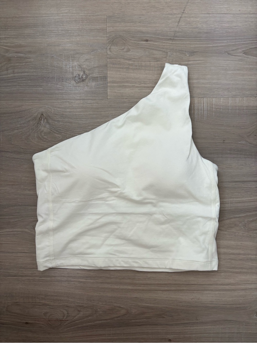 NWOT Avia One-Shoulder White Crop Workout Top